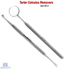 Dental Tooth Scraper Mouth Mirror Scalers Teeth Tartar Calculus Plaque Removers