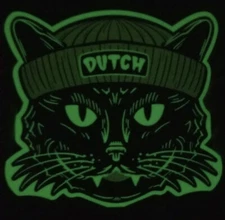 DUTCH Bros BROTHERS Coffee HALLOWEEN Cat GLOW In DARK 2020 STICKER October NEW