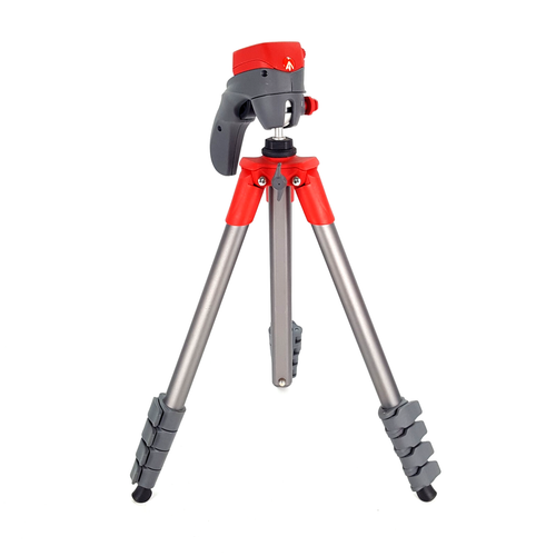Manfrotto Compact 61" Action Aluminum Ball Head Tripod, MKCOMPACTACN-RD No Bag - Picture 2 of 6
