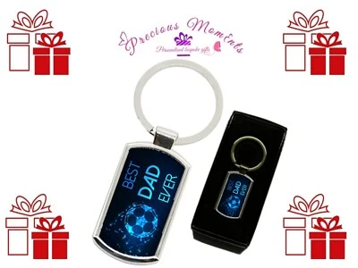 Best Dad Ever Metal Chrome Keyring Perfect Birthday Gifts Novelty Father Gift - Image 1 of 2