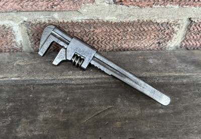 Vintage 7'' CK 4344 verstellbarer Schraubenschlüssel & Reifenhebel Mechaniker Auto altes Werkzeug