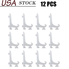 12pcs Plastic Easel Display Stand Plate Holders for Photo Dish Art 5" Tall US