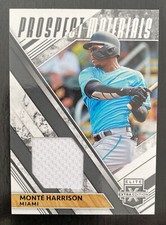 2019 Elite Extra Edition Prospect Materials Black #PM-MH Monte Harrison 