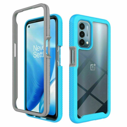 For OnePlus Nord N200 5G Shockproof Rubber Case Hybrid Armor Clear PC Back Cover - Picture 10 of 18
