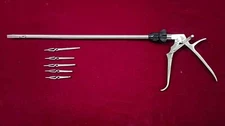 New Laparoscopic Bulldog Clamp Applicator 10mm With 6Clips