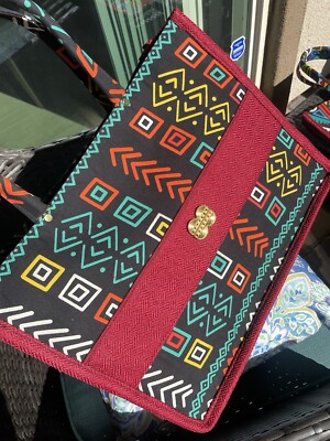 Women Urban African Ethnic Tote Bag . Made In Africa Wax Fabric. NEW! Handmade