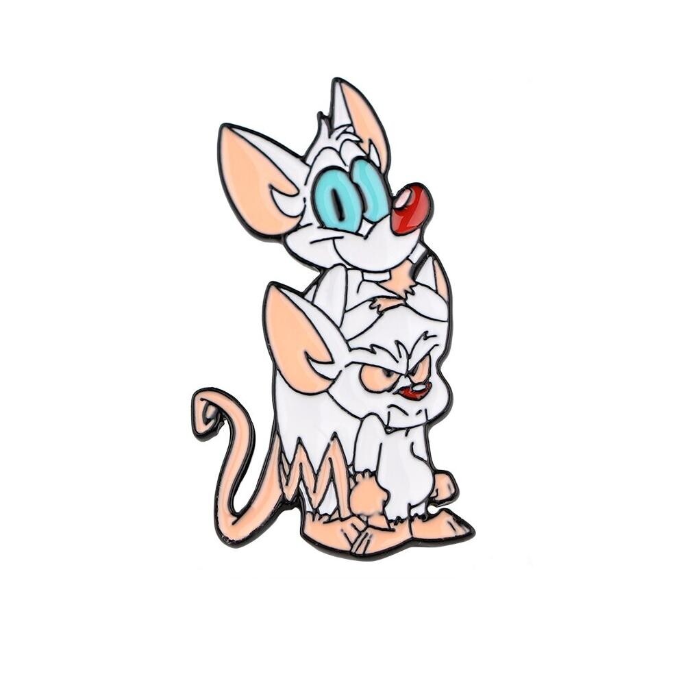 Pinky And The Brain Cartoon Characters Enamel Metal Pin | eBay
