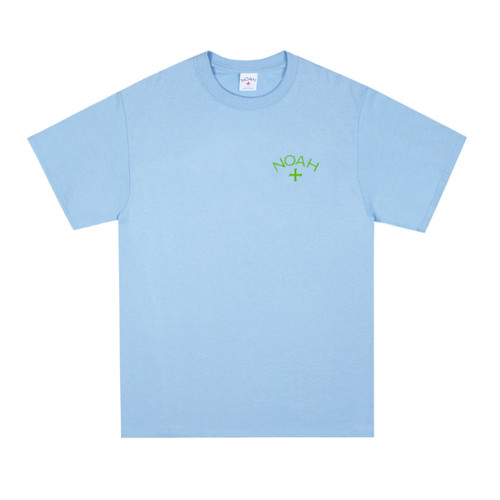 DS SS20 Noah NY Light Blue Summer Core Logo Cotton T-Shirt Tee Men's L AUTHENTIC