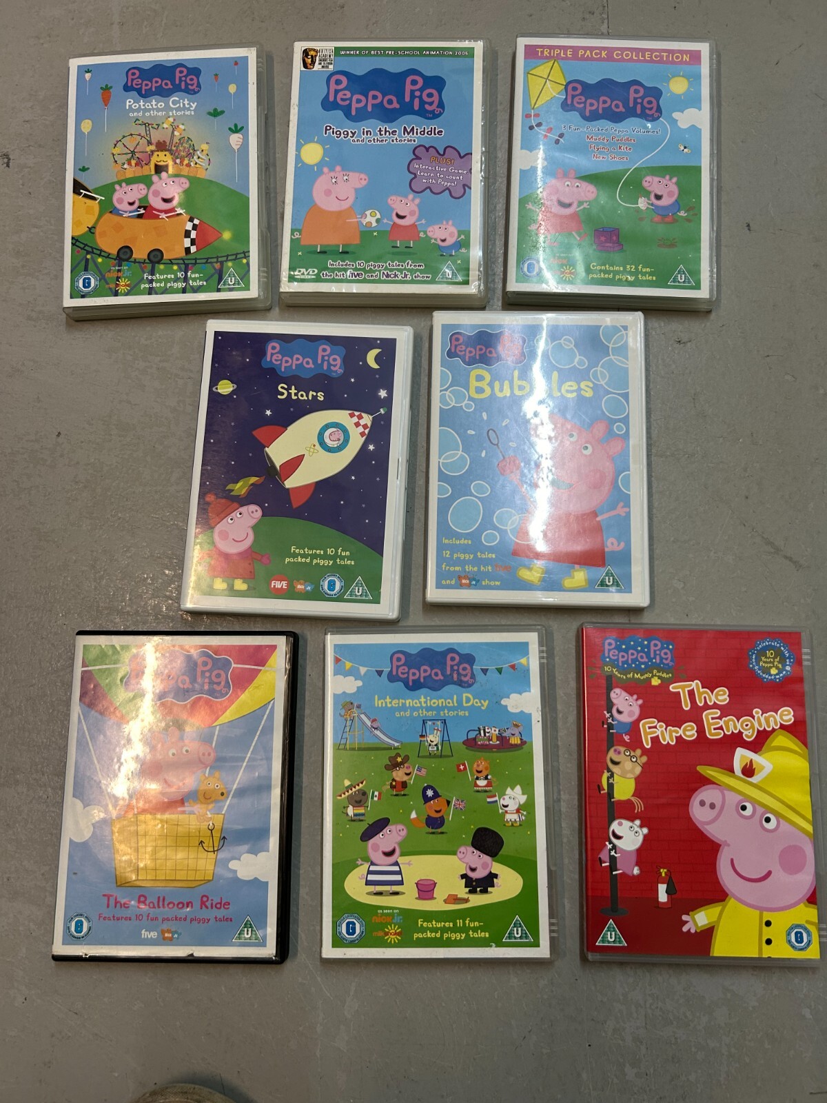 Bundle Job Lot of 8 : Peppa Pig DVD's (Free P+P) Bundle B
