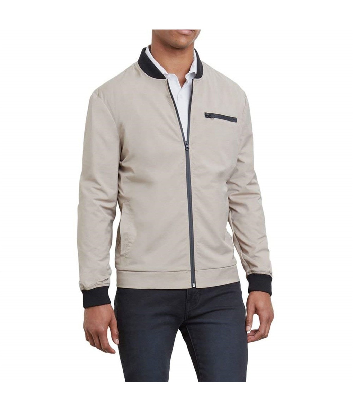 Мужская технологичная куртка-бомбер Kenneth Cole бежевый X-Large 7390₽