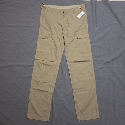 NWT Carhartt WIP Regular Tan Men's Cargo Hiking Work Pants Size 34×34
