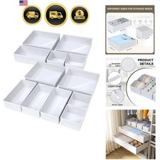 Drawer Organizer Clothes, 12 Pack Fabric Closet Organizers and Storage, Folda...