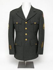 Vintage US Army Dress Green Uniform Jacket 39R Staff Sergeant Class A Coat