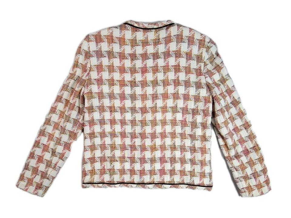 Blazer pequeño vintage de tweed arco iris carole tejido pastel chaqueta para mujer talla 6 Foto 2 de 4