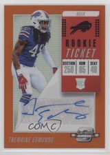 2018 Contenders Optic Rookie Ticket Orange Prizm /49 Tremaine Edmunds Auto 1o4g