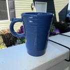 FIESTA WARE HOMER LAUGHLIN LAPIS BLUE LATTE MUG 18 oz RING HANDLE EUC HTF