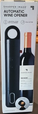 Sharper Image Automatic Wine Opener.  Foil Cutter, Battery Operated, Black.