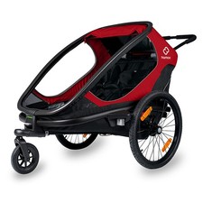 Image of Hamax Outback Twin Child Bicycle Cycle Bike Trailer Red / Black