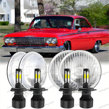 4pcs For Chevy Impala Bel Air 1962-1975 5.75 5-34 Led Headlights Hilo Beam 4pcs For Chevy Impala Bel Air 1962-1975 5.75 5-34 Led Headlights Hilo Beam