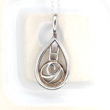 Small Vintage Sterling Silver Mackintosh Pendant Necklace Scottish Jewellery