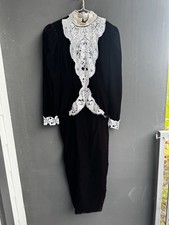 Vintage Jessica McClintock black velvet WhimsiGoth dress