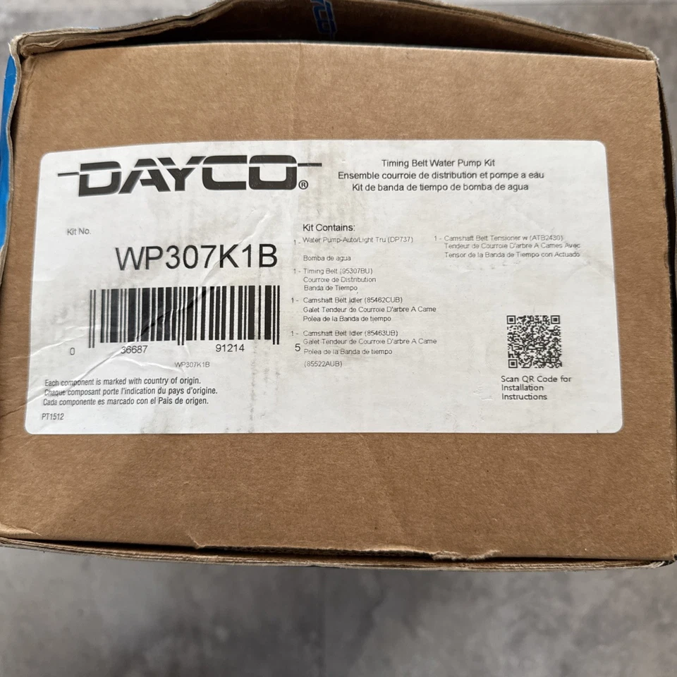 NEW Dayco WP307K1B Timing Belt Kit with Water Pump 2006-12 Subaru Legacy Outback - Image 2 of 2