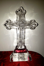 Royal Limited Lead Crystal Cross Made In Slovenia 10” Tall