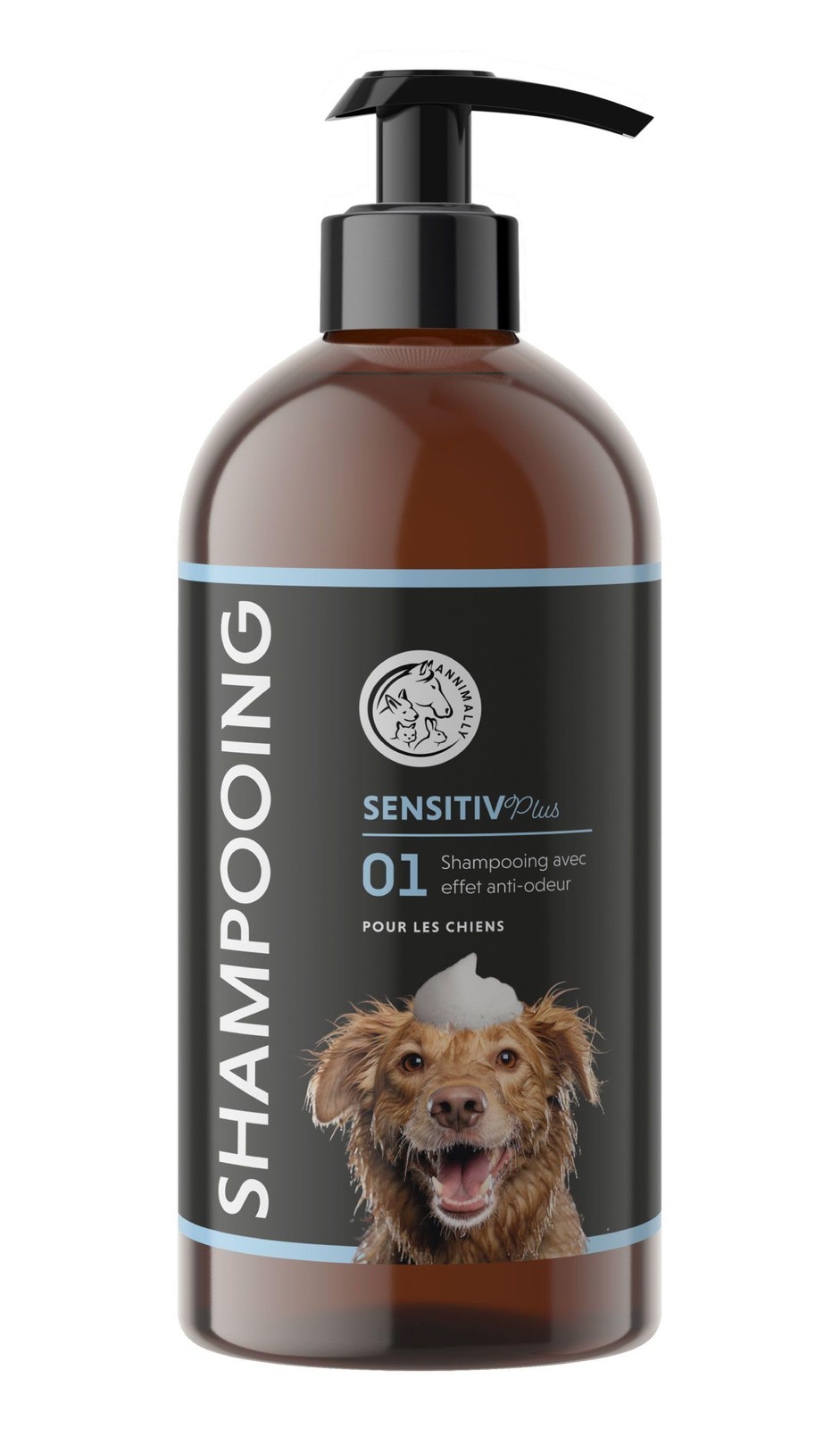 Shampoing pour chien Sensitiv Plus doux et enrichi en extraits bio