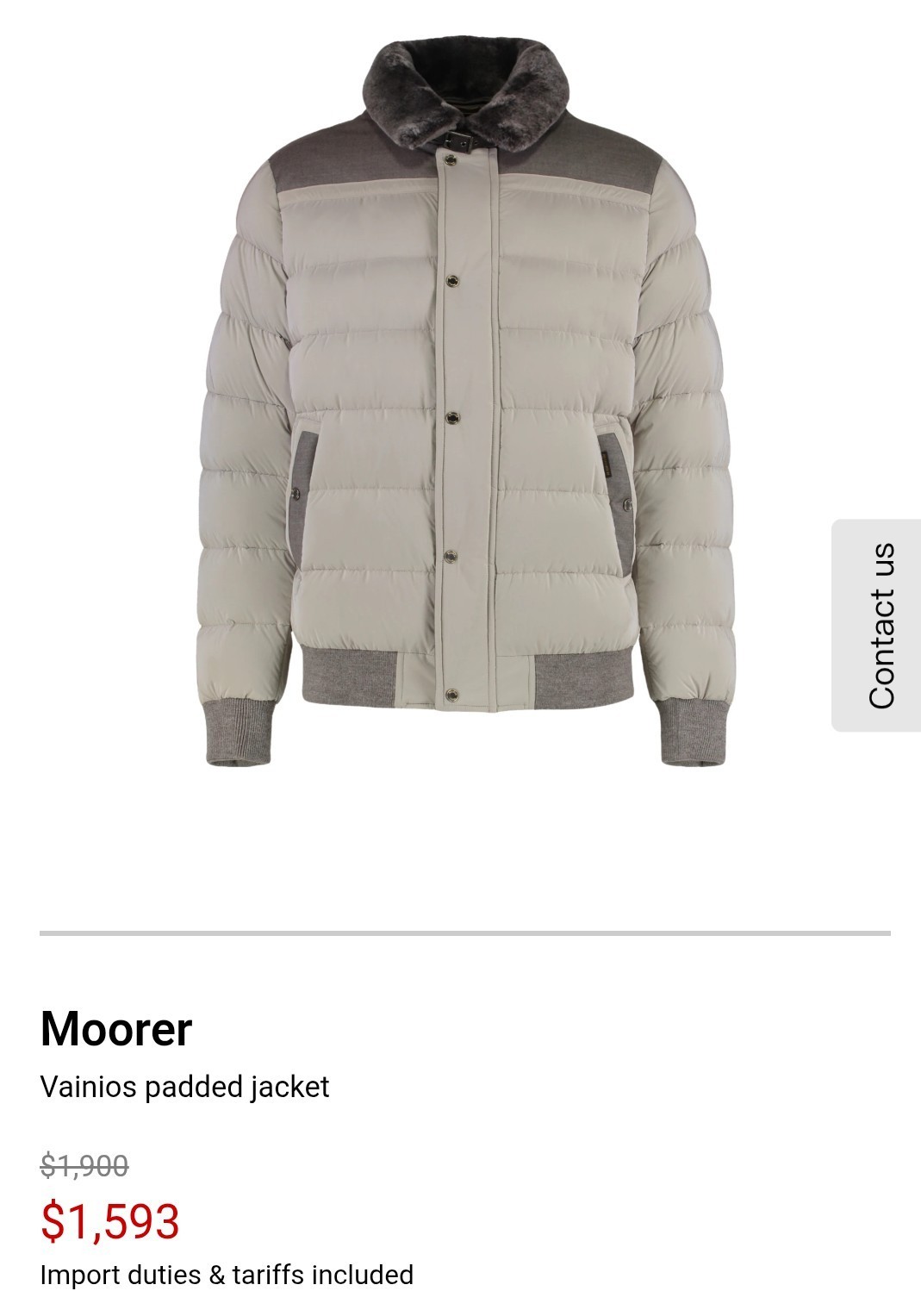 Moorer Viani Techno-nylon Down Jacket Made In Italy