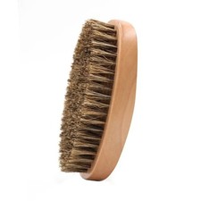 Men s Brown Boar Hair Beard Brush Soft Bristle Mustache Grooming Wooden Handle