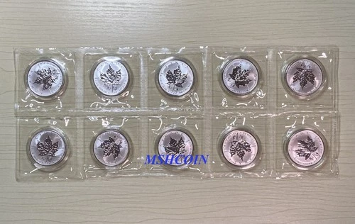 Canada 2014 $5 1 Oz Silver Maple Leaf Double Horse Privy 10pc Uncut Mint Sheet