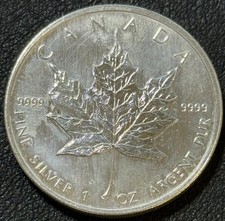 2008 1 Oz .9999 Fine Silver Canadian Maple Leaf Silver Coin Queen Elizabeth Rev! 103.43 per troy oz