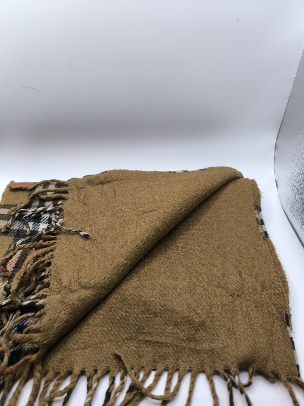 Burberry Y2K Vintage Reversible Scarf Grade C image 3