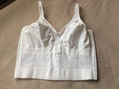 Crown-ette Size 42DD White Long Line Soft Cup Bra Style 20 Vintage NWOT
