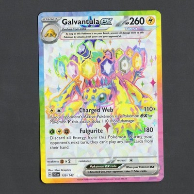 Galvantula ex - 159/142 - Stellar Crown - Holo - Ultra Rare - Near Mint - Raw