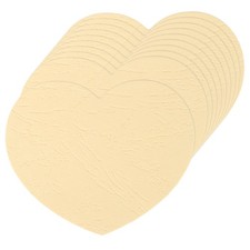 100 Pcs Heart Cutouts, 4 x 3.2 Inch Heart Shaped Paper Cards, Khaki