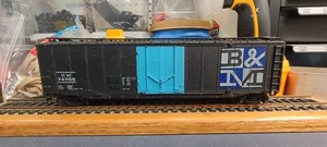 50' Plugdoor Boxcar B&M/Boston & Maine HO Scale Hornhook Couplers Car #74705 N/B
