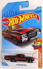 Hot Wheels 2019 HW Hot Trucks Series #29 '72 Ford Ranchero Black w/ PR5s