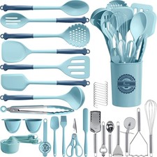 43Pcs Large Kitchen Utensils Set - Silicone Cooking Utensils Set, Dishwasher