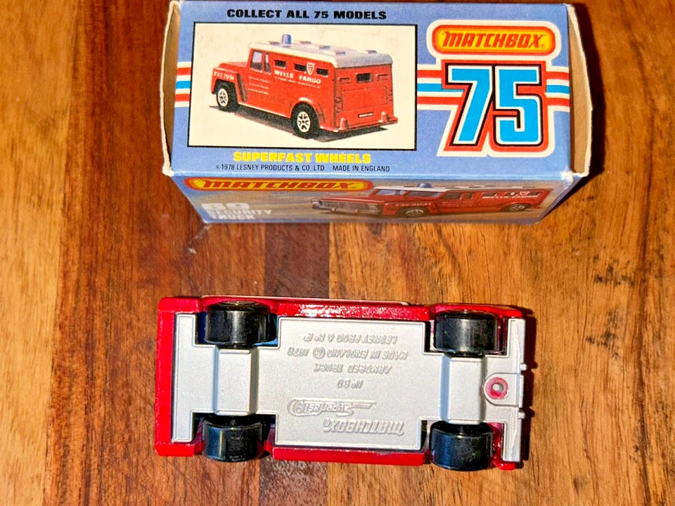 Matchbox #69 WELLS FARGO Security Truck - vintage 1978 Lesney Superfast ~ D24-01 - Image 3 of 3