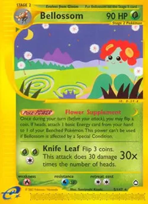 Bellossom - 5/147 - Pokemon Aquapolis Non-Holo Card HP