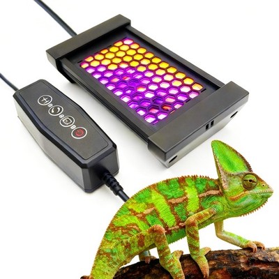 UVB & UVA Light for Reptiles, Dimmable LED Full Spectrum Sunlight Lamp with 3...