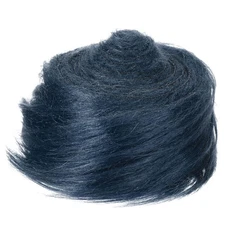 4.9ft x 2 in Faux Fur Fabric Precut Strips Plush Roll, Navy Blue