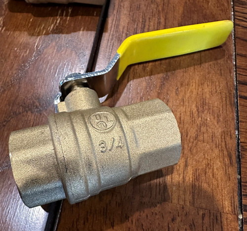 3/4" Brass Ball Valve Full Port Sweat CxC 600 WOG Plumbing Fitting Lead Free