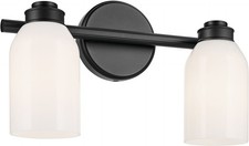 Kichler 55201 Shae 2 Light 15"W Vanity Light - Black