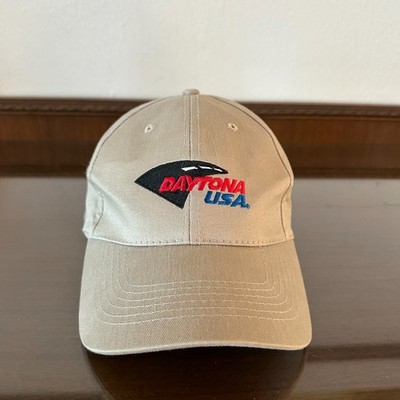 Vintage Daytona USA Khaki Racing Hat Adjustable Seba Head Wear Cap