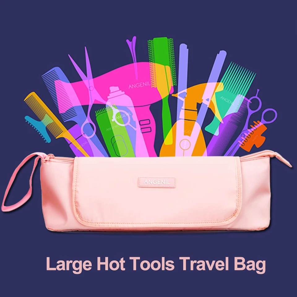 2 In 1 Hair Tools Travel Bag with Heat-resistant Mat Curling Iron Travel Case - Image 3 of 4