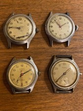 4 MILITARY STYLE PARTS/REPAIR Wrist Watches (DORLIN, MONARCH, CRONOW, BUREN)