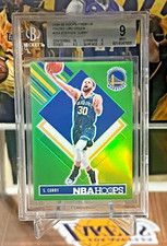 2024-25 Panini NBA Hoops Tribute Stephen Curry #282 Lime Green Prizm /149 BGS 9