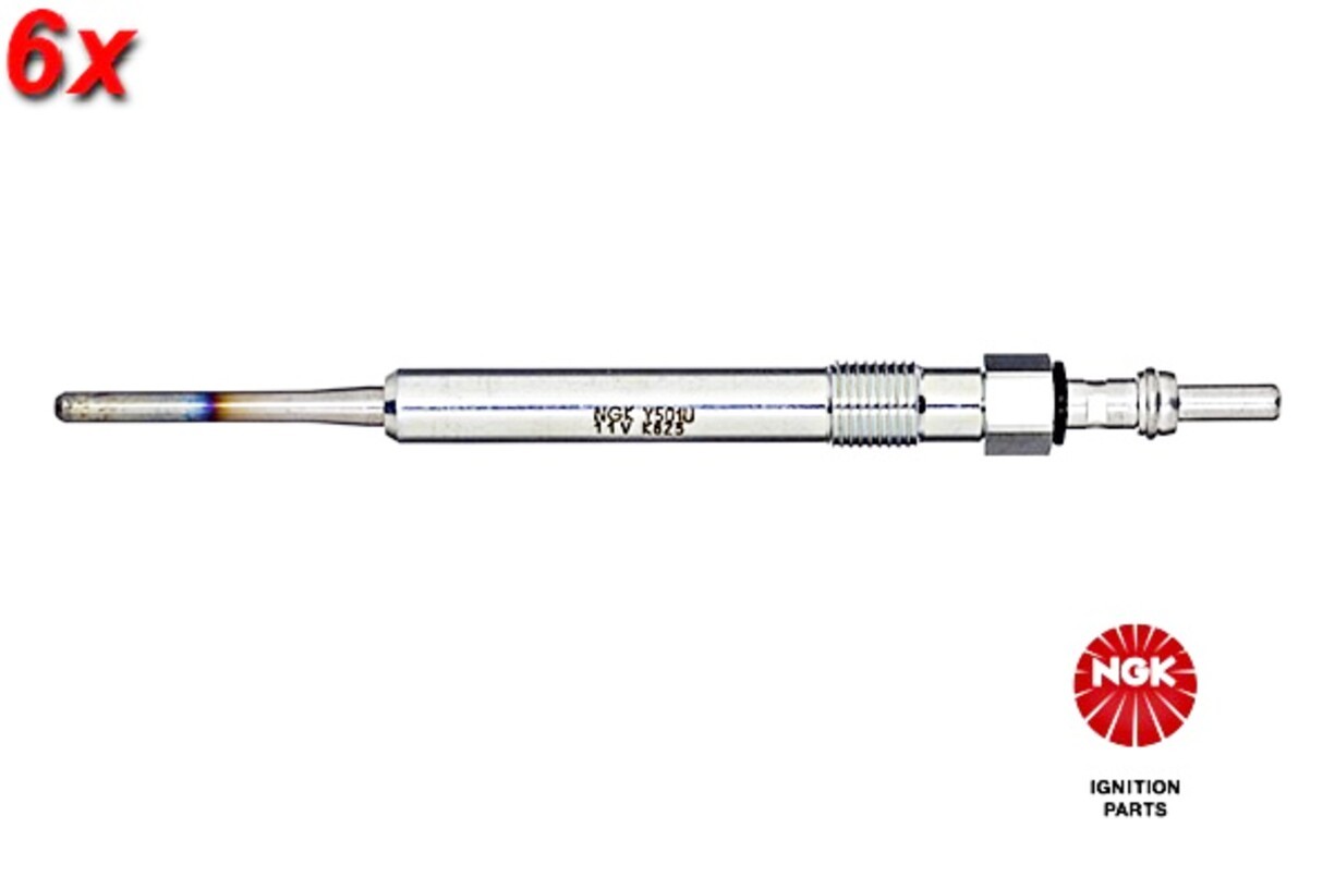 6x NGK Y-501U Glow Plug For SKODA Superb I 03-08 059963319